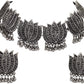 Silver-Plated Alloy Oxidised Lotus Petals Necklace - The Pari | Swadesiicart