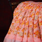 Pastel Peach Colour Floral Design Semi Chanderi Saree By Gayathri Reddy Designer Studio | Swadesiicart