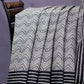 Cream And Black Colour Combo With Waves Print Pure Mulmul Cotton Saree By Gayathri Reddy Designer Studio | Swadesiicart