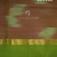 Dual Shades of Rose Pink And Parrot Green Mangalagiri Ikkat Cotton Saree By Gayathri Reddy Designer Studio | Swadesiicart