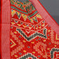 Combo of Parrot Green and Red Patola Print Semi Chanderi Saree By Gayathri Reddy Designer Studio | Swadesiicart