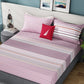 Nautica Bradford Pink & White Striped Cotton 160 TC King Bedsheet with 2 Pillow Covers - Swadesiicart
