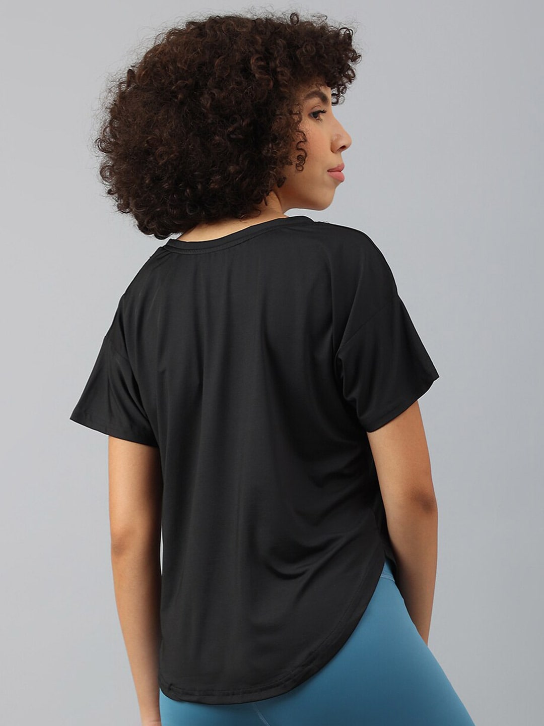 MKH Women Typography Drop-Shoulder Sleeves Dri-FIT Sports T-shirt - Swadesiicart