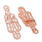 Saraf RS Jewellery Rose Gold-Polished White AD Studded Jewellery Set With Maang Tika - Swadesiicart