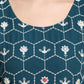 Kalini Women Teal Floral Embroidered Kurta with Sharara & Dupatta | Swadesiicart