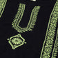 ADA Women Black & Green Ethnic Motifs Embroidered Chikankari Handloom Handloom Kurta | Swadesiicart