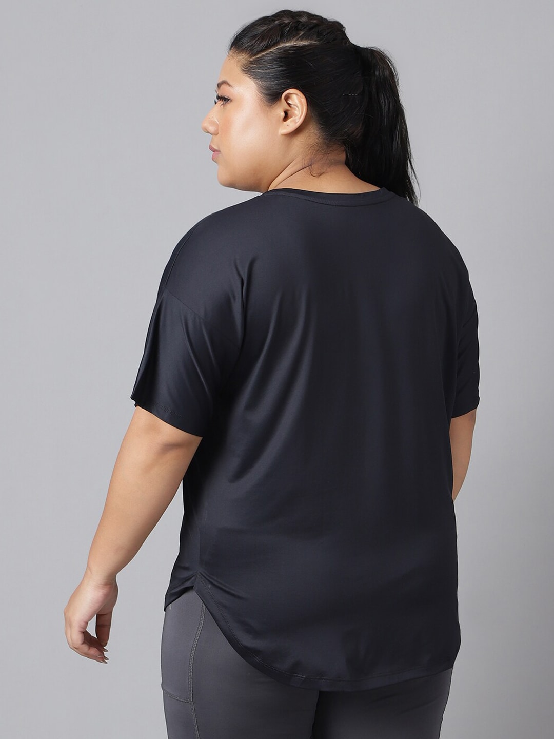 MKH Plus Size Typography Printed Dri-FIT Sports T-Shirt - Swadesiicart