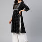 Kalini Ethnic Motifs Printed Mirror Work Kurta - Swadesiicart