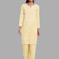 ADA Ethnic Motifs Embroidered Regular Chikankari Kurta with Palazzos | Swadesiicart
