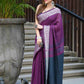 Beatitude Purple Cotton Jacqaurd Border Tangail Handloom Saree