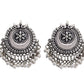 Silver-Plated Alloy Long Half Moon Oxidised Necklace - The Pari | Swadesiicart