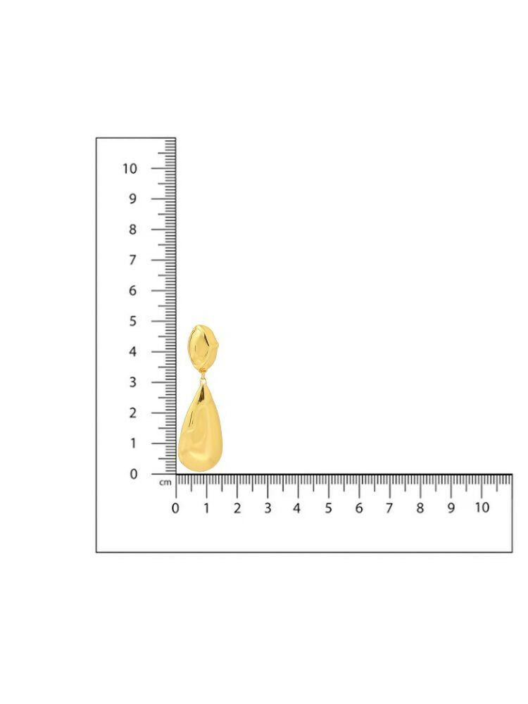 Golden Drop Earrings - Ruby Raang | Swadesiicart