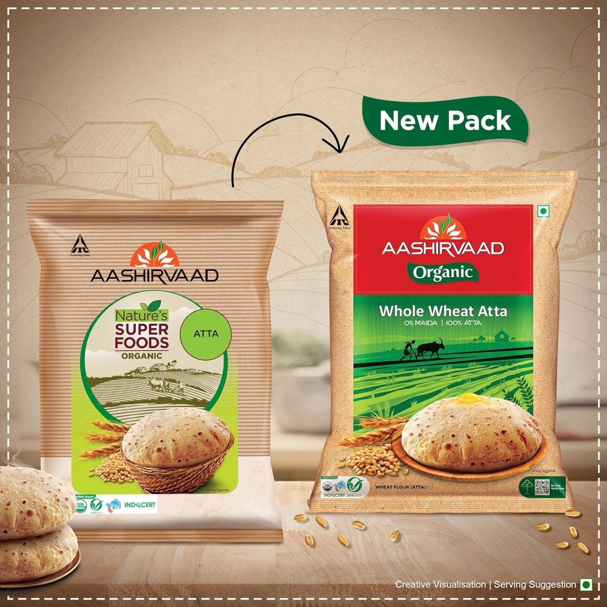 Aashirvaad Nature's Super Foods Organic Atta - Swadesiicart