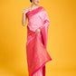 Monjolika Fashion Elegant Light Pink Banarasi With Intricate Zari Work With Rich Brocade Patterns Silk Saree | Swadesiicart