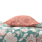 MYTRIDENT Green White Ethnic Motifs Cotton 144 TC Queen Bedsheet With 2 Pillow Covers - Swadesiicart