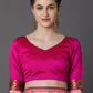 Mitera Pink Silk Blend Woven Design Banarasi Saree | Swadesiicart