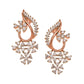 Saraf RS Jewellery Rose Gold-Polished White AD-Studded Jewellery Set - Swadesiicart