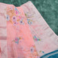 Baby Peach Floral Print Semi Chanderi Saree By Gayathri Reddy Designer Studio | Swadesiicart