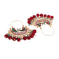 Shoshaa Women Maroon Contemporary Chandbalis Earrings | Swadesiicart