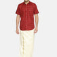 Sethukrishna Cream-Coloured Solid Readymade Dhoti For Men | Swadesiicart