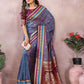 Aastha Fashion Grey Kalamkari Silk Weaving Saree