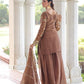 Lorenvalley Fashion Brown Fendy Satin with Rich Sequins Embroidered work Kurta Pant with Dupatta - Swadesiicart