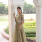 Lorenvalley Fashion Pista Vichitra Silk with Sequins, Zari & Thread Embroidered work Gown with Koti - Swadesiicart