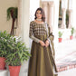 Lorenvalley Fashion Mehendi Vichitra Silk with Rich Sequins & Zari Embroidered work Anarkali Gown with Dupatta - Swadesiicart