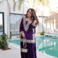 Lorenvalley Fashion Purple Velvet with Rich Zari Embroidered & Real Mirror work Kurta Palazzo with Dupatta - Swadesiicart