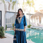 Lorenvalley Fashion Rama Velvet with Rich Zari Embroidered & Real Mirror work Kurta Palazzo with Dupatta - Swadesiicart