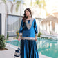 Lorenvalley Fashion Rama Velvet with Rich Zari Embroidered & Real Mirror work Kurta Palazzo with Dupatta - Swadesiicart