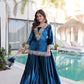Lorenvalley Fashion Rama Velvet with Rich Zari Embroidered & Real Mirror work Kurta Palazzo with Dupatta - Swadesiicart