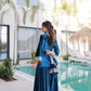 Lorenvalley Fashion Rama Velvet with Rich Zari Embroidered & Real Mirror work Kurta Palazzo with Dupatta - Swadesiicart