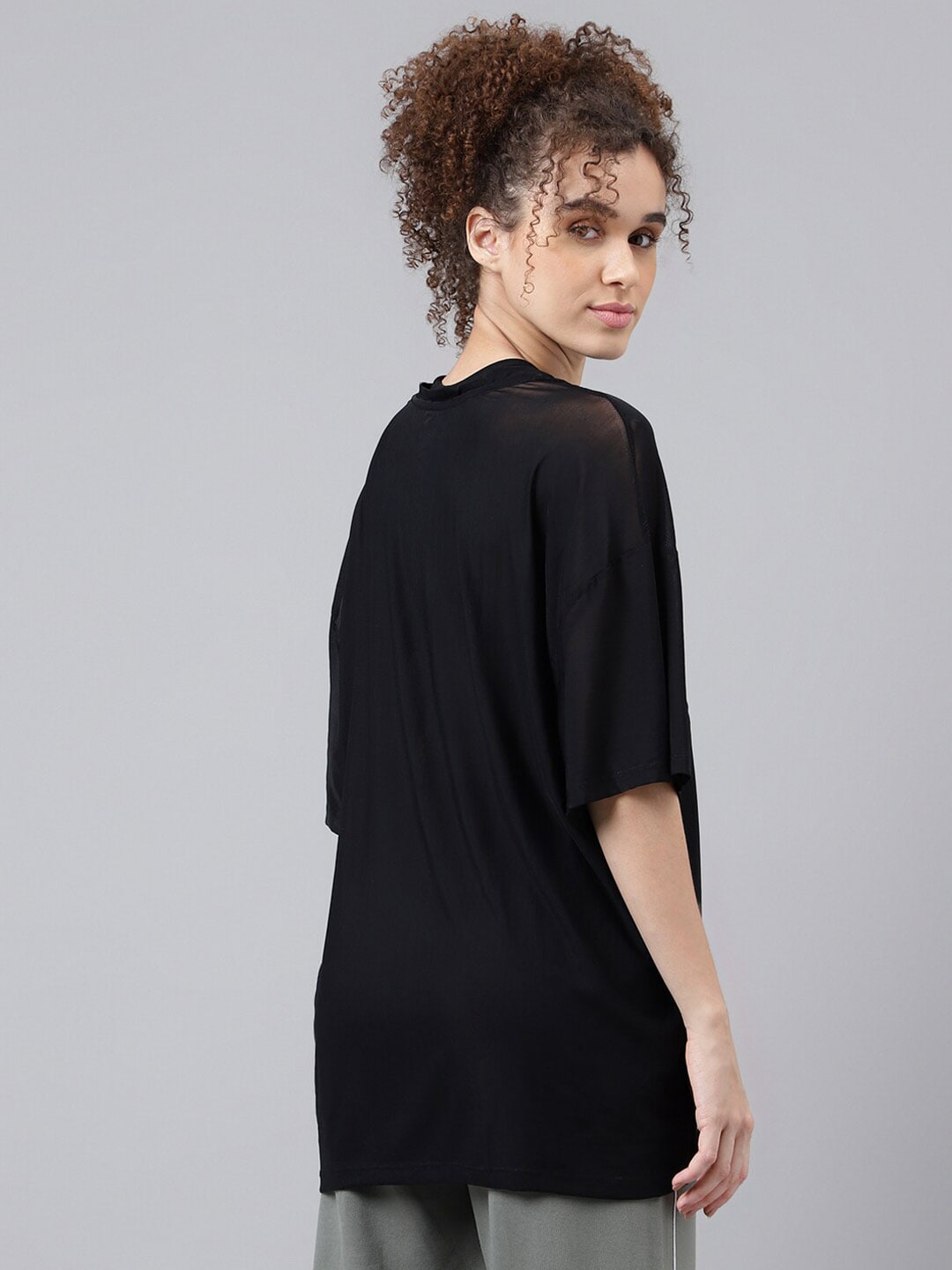 MKH Typography Printed Relaxed Fit Sheer Dri-FIT T-shirt - Swadesiicart