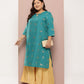 Sztori Plus Size Ethnic Motifs Printed Straight Kurta - Swadesiicart