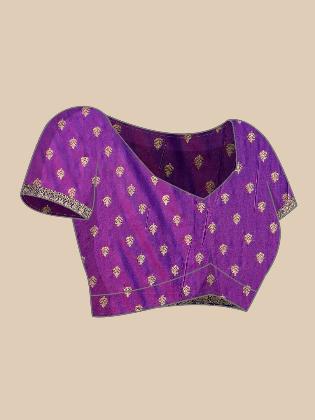 Mitera Pink & Golden Ethnic Motifs Banarasi Saree with Zari Border | Swadesiicart