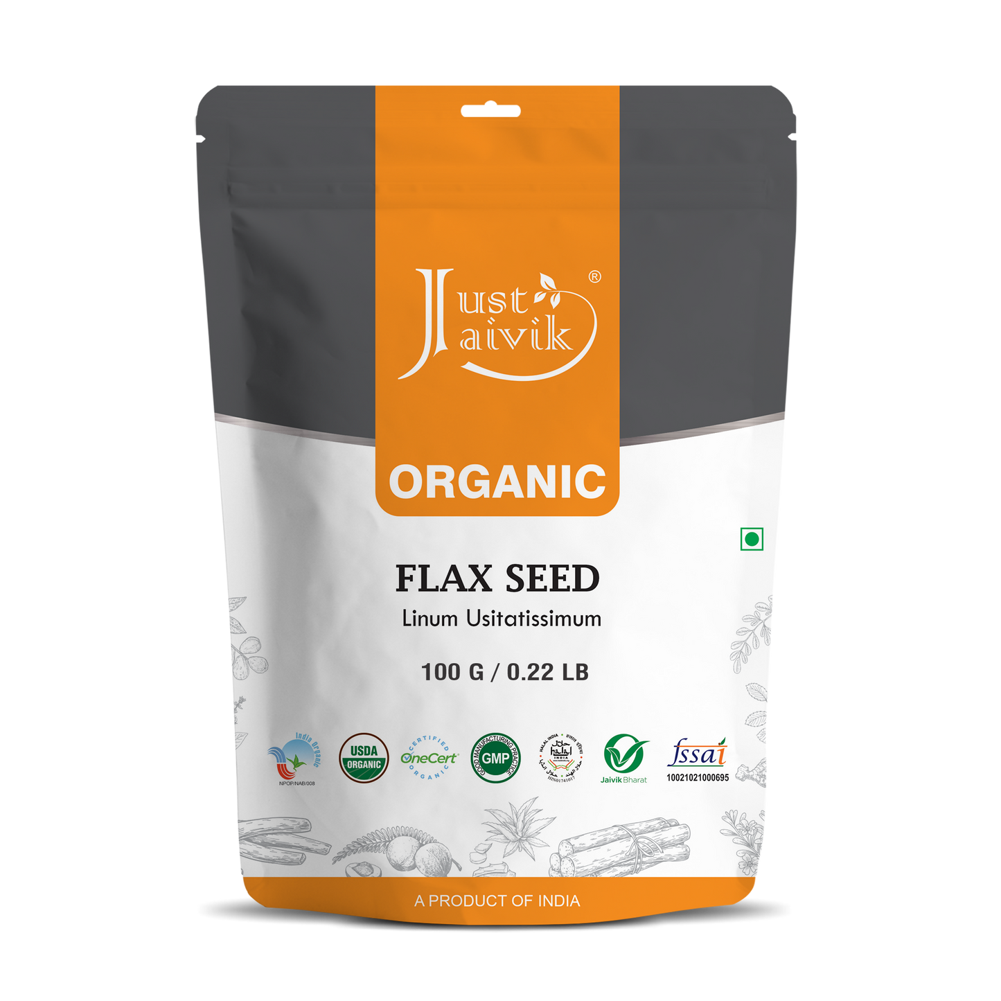 Just Jaivik Organic Flax Seeds - Just Jaivik