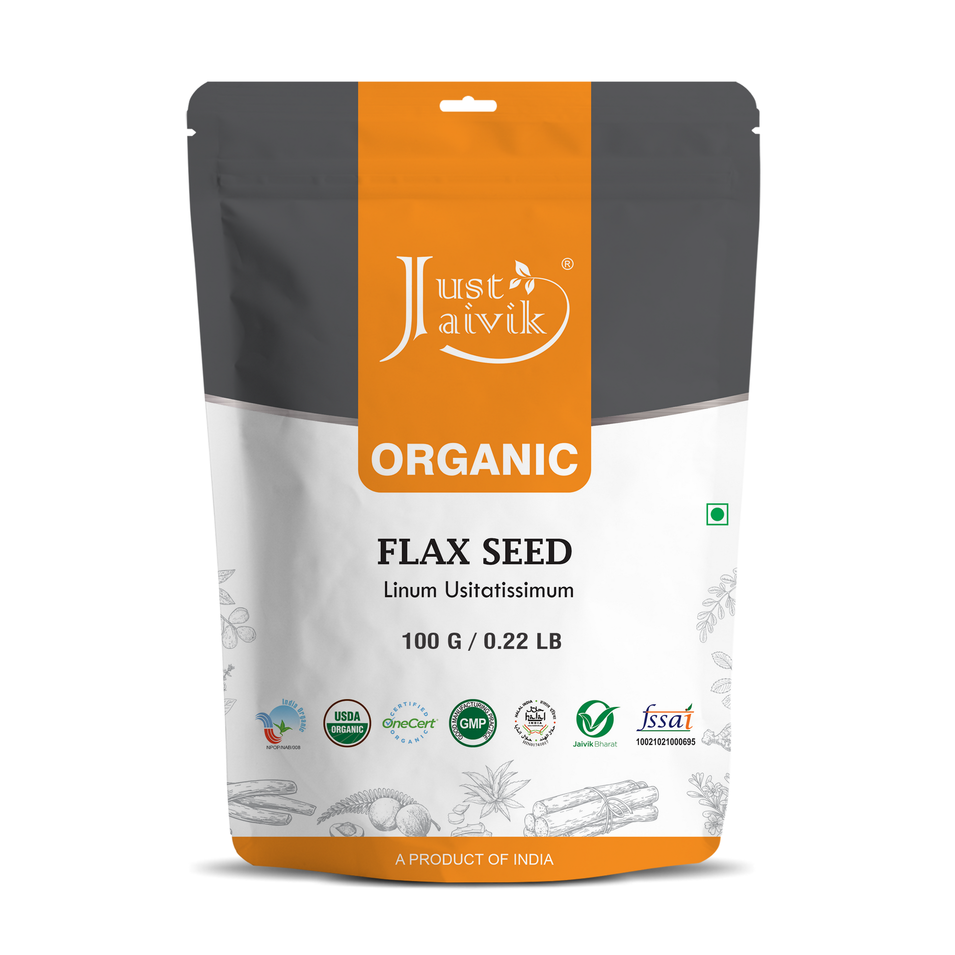 Just Jaivik Organic Flax Seeds - Just Jaivik