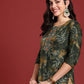 Anouk Women Floral Printed Thread Work Kurta - Swadesiicart