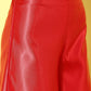 InWeave Women's Olive Red Brocade Satin Boho Kurta Red Palazzo Set - Swadesiicart
