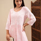Vishudh Ethnic Motifs Embroidered Thread Work Straight Kurta With Palazzos - Swadesiicart