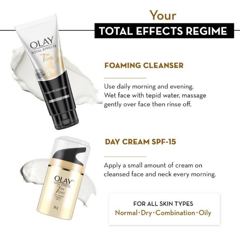 Olay Total Effects Gift Pack - Day Cream & Cleanser - Swadesiicart