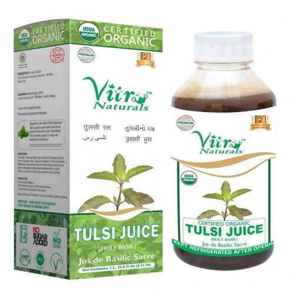 Vitro Naturals Certified Organic Tulsi Juice | Swadesiicart