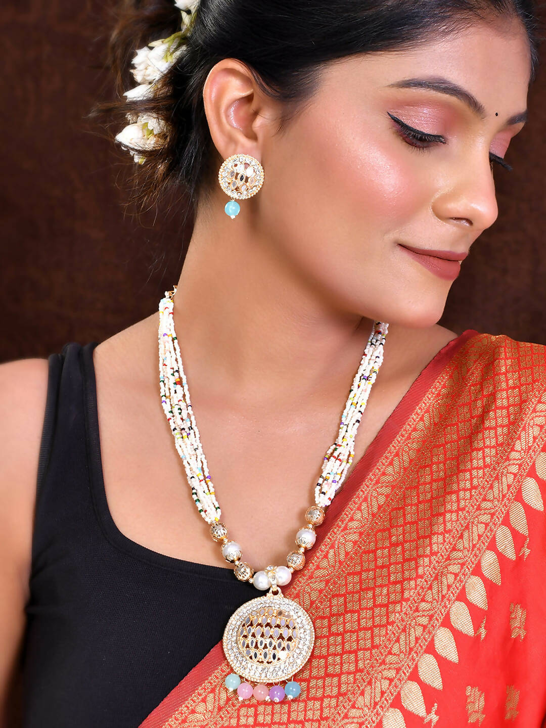 VOJ Women Multi Color stainless steel Jewellery Set - Swadesiicart