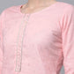 Ahalyaa Women Baby Pink Beautiful Pure Cotton Printed Tunic | Swadesiicart