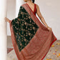 Joban Fashion Green Crepe Chiffon Pure Handloom Banarasi Silk Saree | Swadesiicart