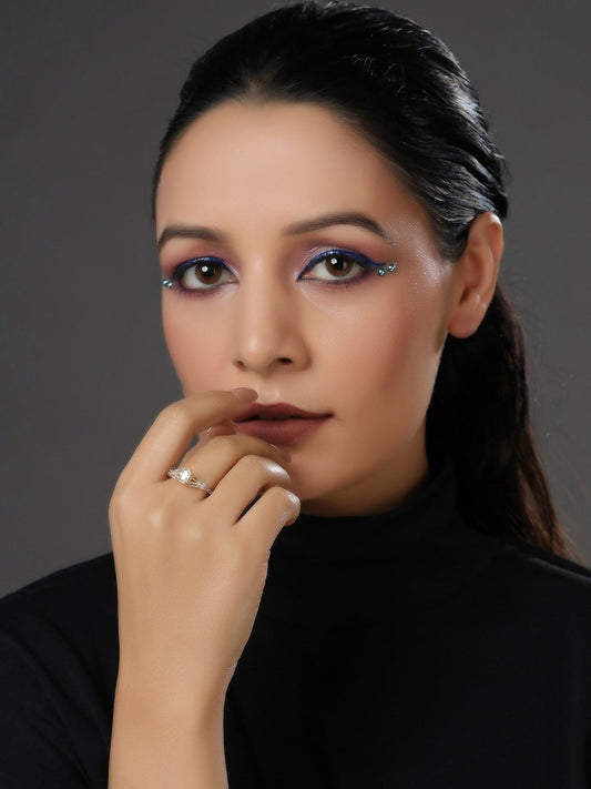 Diamond Ring- Ruby Raang | Swadesiicart