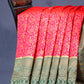 Shades of Peach Pink Floral Designbanaras Semi Silk Saree By Gayathri Reddy Designer Studio | Swadesiicart