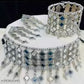 Tehzeeb Creations Women's Silver Oxidised Mirror Design Necklace Set With Bangle - Swadesiicart