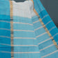 Dual Shade of Milk White And Sky Blue Pure Mangalgiri Cotton By Gayathri Reddy Designer Studio | Swadesiicart
